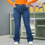 تصویر  بوتکات جین سرمه ای و دریایی تیره