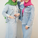 تصویر  کت جین پایین ریش