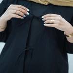 تصویر  مانتو جلوبندی مشکی