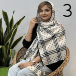 تصویر  شال کریشه طرحدار