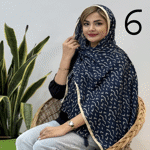 تصویر  شال کریشه طرحدار