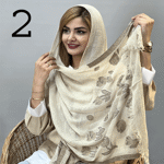 تصویر  شال وارداتی طرح لاله