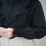 تصویر  شومیز گیپور آستین شیپوری