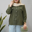 تصویر  شومیز مانتویی جیب کج