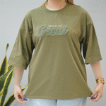 تصویر  تیشرت لانگ گلدوزی