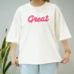 تصویر  تیشرت لانگ گلدوزی