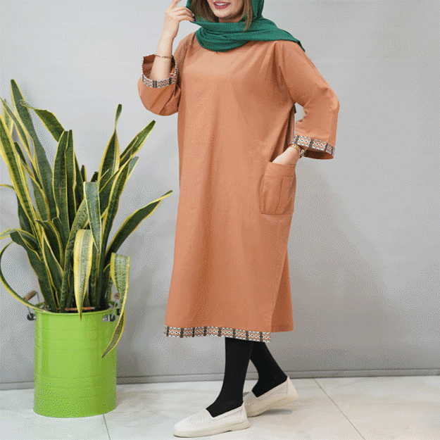 تصویر  کفتان لینن دور خرجکار