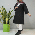 تصویر  مانتو کجرا بلند آستین پاکتی