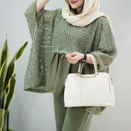 تصویر  شومیز پانچ قلاب بافی