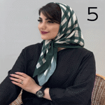 تصویر  مینی اسکارف طرح دار