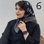 تصویر  مینی اسکارف طرح دار