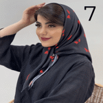 تصویر  مینی اسکارف طرح دار