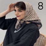 تصویر  مینی اسکارف طرح دار