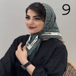 تصویر  مینی اسکارف طرح دار