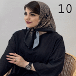 تصویر  مینی اسکارف طرح دار