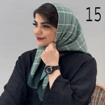 تصویر  مینی اسکارف طرح دار