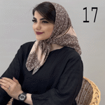 تصویر  مینی اسکارف طرح دار