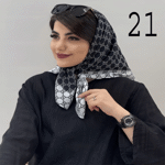 تصویر  مینی اسکارف طرح دار