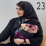 تصویر  مینی اسکارف طرح دار