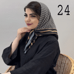 تصویر  مینی اسکارف طرح دار