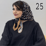 تصویر  مینی اسکارف طرح دار