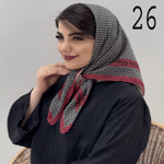 تصویر  مینی اسکارف طرح دار