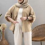 تصویر  شومیز لینن تک جیب آستین رگلان