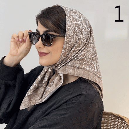 تصویر  مینی اسکارف طرحدار ابریشمی