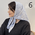 تصویر  مینی اسکارف طرحدار ابریشمی