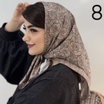 تصویر  مینی اسکارف طرحدار ابریشمی