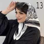 تصویر  مینی اسکارف طرحدار ابریشمی