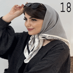 تصویر  مینی اسکارف طرحدار ابریشمی
