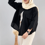 تصویر  شومیز لینن جیب پاکتی