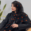 تصویر  شال توری طرح برگ
