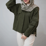 تصویر  شومیز لینن آستین جیب