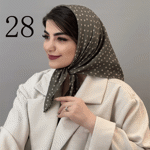 تصویر  مینی اسکارف طرح دار جدید