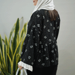 تصویر  مانتو گل گچی دانتل دار
