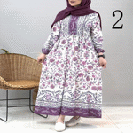 تصویر  پیراهن ساحلی طرحدار