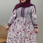 تصویر  پیراهن ساحلی طرحدار
