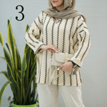 تصویر  شومیز مانتویی جلو بسته مراکشی