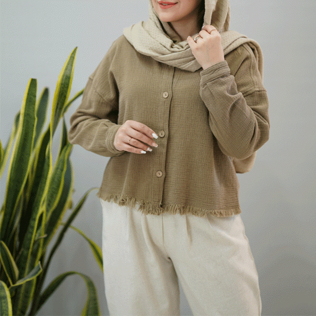 تصویر  شومیز حصیری پایین ریش