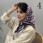 تصویر  مینی اسکارف طرحدار بنفش/یاسی