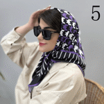 تصویر  مینی اسکارف طرحدار بنفش/یاسی