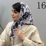 تصویر  مینی اسکارف طرحدار بنفش/یاسی