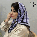 تصویر  مینی اسکارف طرحدار بنفش/یاسی