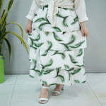 تصویر  دامن کرکره ای طرح پر