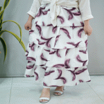 تصویر  دامن کرکره ای طرح پر