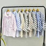 تصویر  مانتو راه راه دو جیب