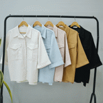 تصویر  مانتو لینن آستین پاکتی