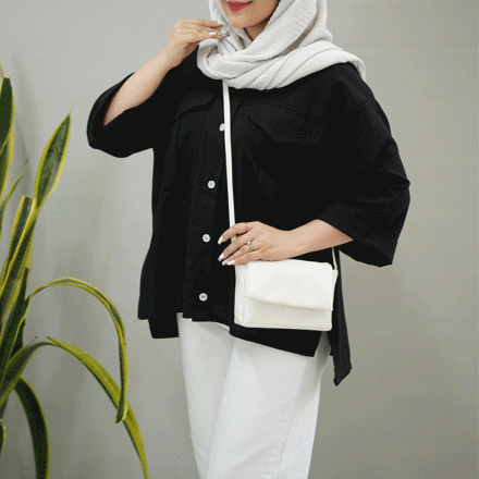 تصویر  مانتو لینن آستین پاکتی